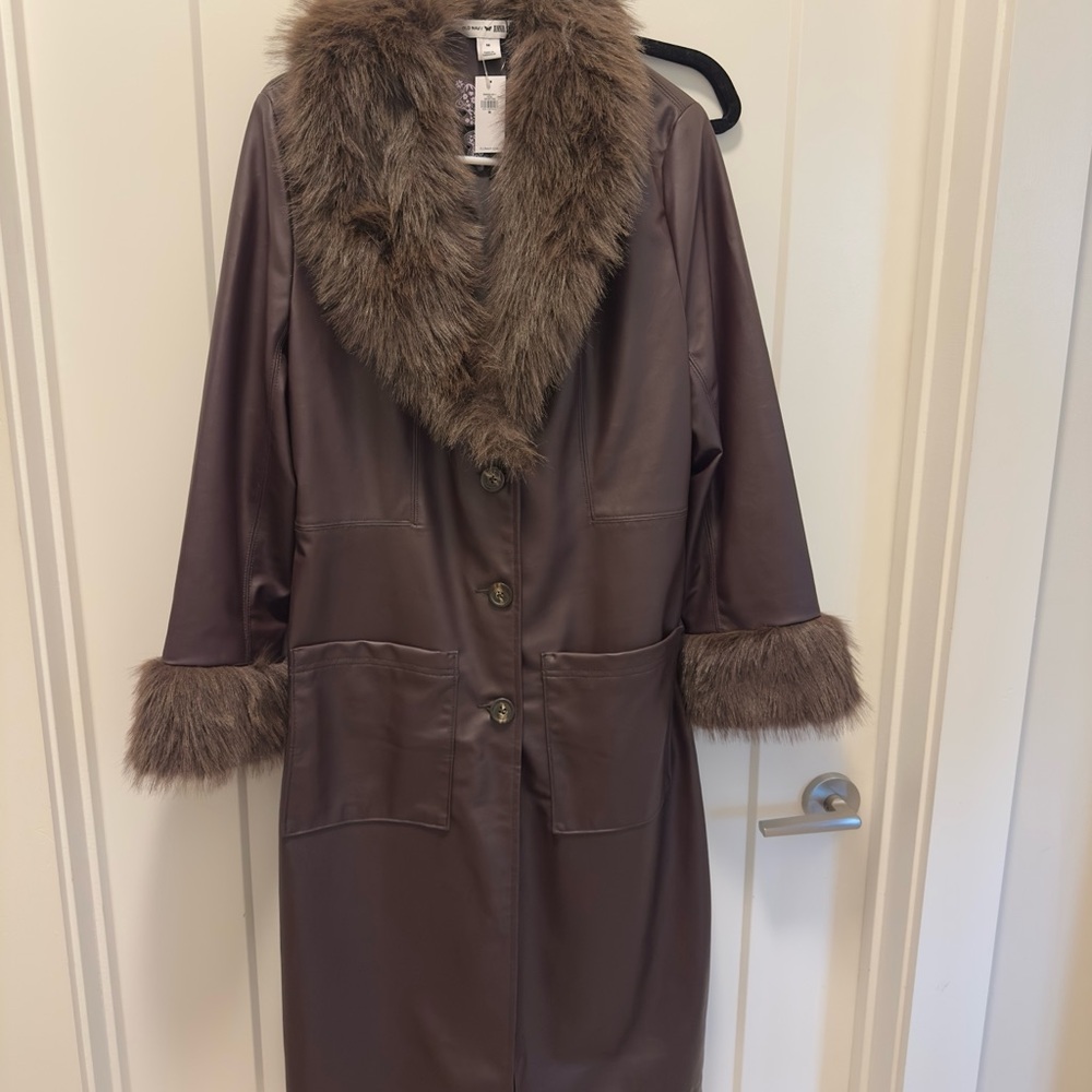 Old Navy x Anna Sui Vegan Leather Coat